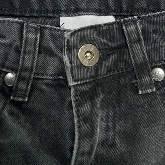 The Ragged Priest Faded Black Grey High Denim Jeans Sz 26 Ripped Distressed - Picture 3 of 12